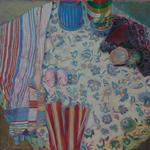 Two pigs, oil on canvas