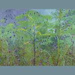 Wildflowers in Cloud, gouache and acrylic on board